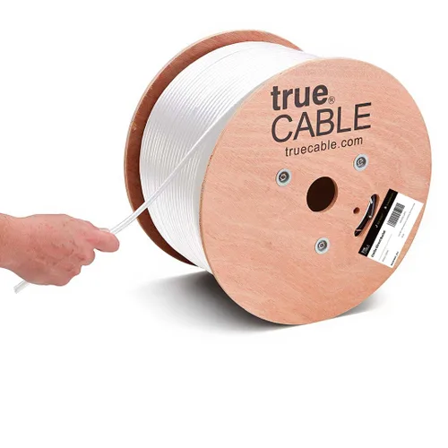 Vista 14 de TRUE CABLE Cat5e Cable Ethernet a granel de entierro directo, blindado F/UTP, 500 pies, negro, impermeable, chaqueta OSP para exteriores, cobre