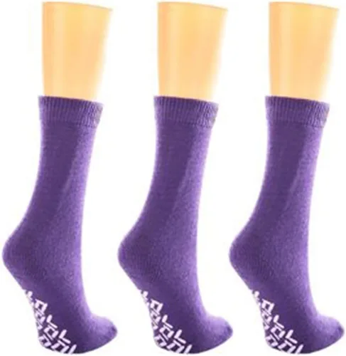 Vista 2 de Personal Touch Top of the Line - Calcetines antideslizantes para hospital, colores para mujeres o hombres, 3 pares