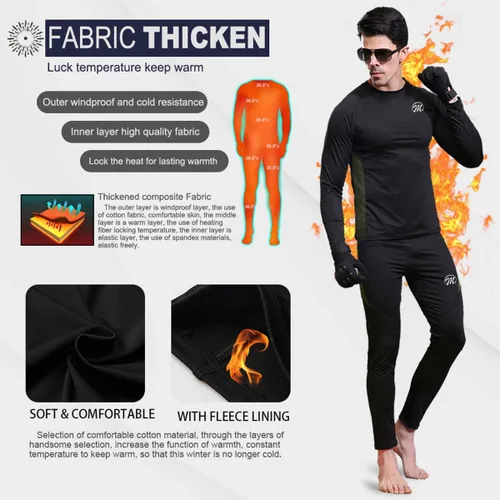 Vista 3 de MEETWEE Men's Long Sleeves Negro