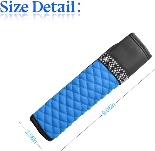 Vista 2 de zipelo - Juego de 2 piezas de fundas para cinturón de seguridad de auto, almohadillas de cuero transpirables para el hombro que protegen tu cuello