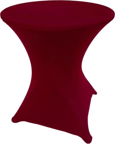 Vista 37 de Mantel de cóctel de elastano redondo de 24 pulgadas x 30 pulgadas de alto, color negro